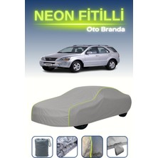 Cemku Gri [kia Sorento 2006 - 2009] Uyumlu Neon Fitilli Araba Brandası, Su ve Toz Geçirmez