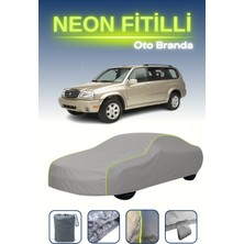 Cemku Gri [suzuki Grand Vitara Xl-7] Uyumlu Neon Fitilli Araba Brandası, Su ve Toz Geçirmez