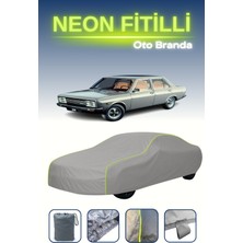 Cemku Gri [fiat 131 Supermirafiori 4 Kapılı 1978 - 1981] Neon Fitilli Araba Brandası, Su ve Toz Geçirmez