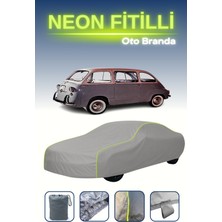 Cemku Gri [fiat Multipla 1998 - 2004] Uyumlu Neon Fitilli Araba Brandası, Su ve Toz Geçirmez