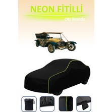 Cemku Siyah [fiat 12-15 Hp/zero 1912 - 1915] Uyumlu Neon Fitilli Araba Brandası, Su ve Toz Geçirmez