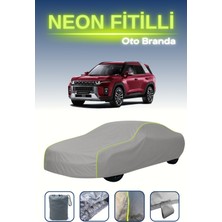 Cemku Gri [ssangyong Torres] Uyumlu Neon Fitilli Araba Brandası, Su ve Toz Geçirmez