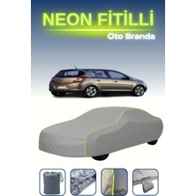 Cemku Gri [opel Corsa 5 Kapılı 2010 - 2014] Uyumlu Neon Fitilli Araba Brandası, Su ve Toz Geçirmez