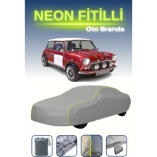 Cemku Gri [mini Cooper Remastered Monte Carlo] Uyumlu Neon Fitilli Araba Brandası, Su ve Toz Geçirmez