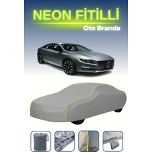 Cemku Gri [volvo S60 Cross Country 2015 - 2021] Uyumlu Neon Fitilli Araba Brandası, Su ve Toz Geçirmez