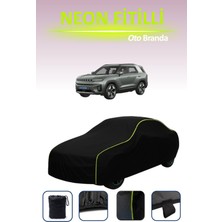 Cemku Siyah [kgm Torres] Uyumlu Neon Fitilli Araba Brandası, Su ve Toz Geçirmez