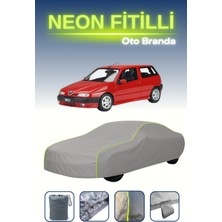 Cemku Gri [alfa Romeo 145 1994 - 2000] Uyumlu Neon Fitilli Araba Brandası, Su ve Toz Geçirmez