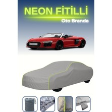 Cemku Gri [audi R8 2 Coupe] Uyumlu Neon Fitilli Araba Brandası, Su ve Toz Geçirmez