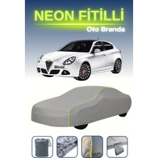Cemku Gri [alfa Romeo Giulietta 2010 - 2016] Uyumlu Neon Fitilli Araba Brandası, Su ve Toz Geçirmez