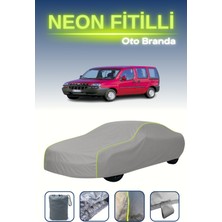 Cemku Gri [fiat Doblo 2001 - 2004] Uyumlu Neon Fitilli Araba Brandası, Su ve Toz Geçirmez
