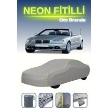 Cemku Gri [bmw 3 Serisi Cabriolet (E46) 2003 - 2007] Neon Fitilli Araba Brandası, Su ve Toz Geçirmez