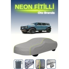 Cemku Gri [ford Bronco 4] Uyumlu Neon Fitilli Araba Brandası, Su ve Toz Geçirmez