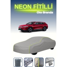 Cemku Gri [byd Song Plus] Uyumlu Neon Fitilli Araba Brandası, Su ve Toz Geçirmez