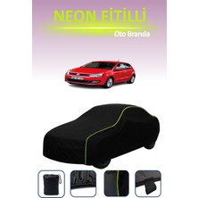 Cemku Siyah [volkswagen Polo 3 Kapılı 2009 - 2014] Uyumlu Neon Fitilli Araba Brandası, Su ve Toz Geçirmez