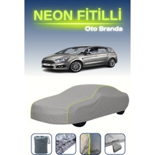 Cemku Gri [ford S-Max 2015 - 2019] Uyumlu Neon Fitilli Araba Brandası, Su ve Toz Geçirmez