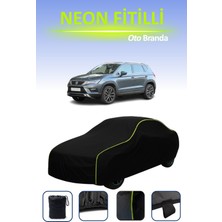 Cemku Siyah [seat Ateca 2016 - 2021] Uyumlu Neon Fitilli Araba Brandası, Su ve Toz Geçirmez