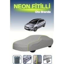 Cemku Gri [peugeot 308 Sw 2] Uyumlu Neon Fitilli Araba Brandası, Su ve Toz Geçirmez