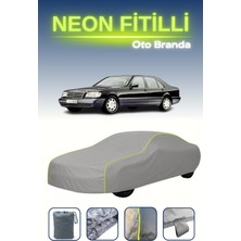 Cemku Gri [mercedes S-Serisi (W140) 1995 - 1998] Uyumlu Neon Fitilli Araba Brandası, Su ve Toz Geçirmez