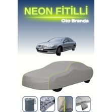Cemku Gri [peugeot 607] Uyumlu Neon Fitilli Araba Brandası, Su ve Toz Geçirmez