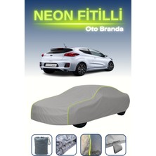 Cemku Gri [kia Pro_cee’d Gt 2013 - 2021] Uyumlu Neon Fitilli Araba Brandası, Su ve Toz Geçirmez