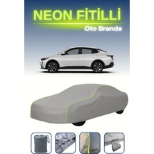 Cemku Gri [kia K3] Uyumlu Neon Fitilli Araba Brandası, Su ve Toz Geçirmez