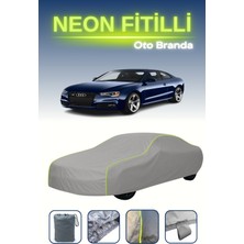 Cemku Gri [audi S5 Coupe 2012 - 2016] Uyumlu Neon Fitilli Araba Brandası, Su ve Toz Geçirmez
