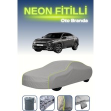 Cemku Gri [citroen C4 X] Uyumlu Neon Fitilli Araba Brandası, Su ve Toz Geçirmez