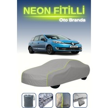 Cemku Gri [renault Scenic 2013 - 2016] Uyumlu Neon Fitilli Araba Brandası, Su ve Toz Geçirmez