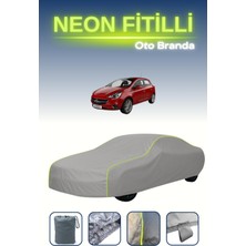 Cemku Gri [opel Corsa E 5-Door] Uyumlu Neon Fitilli Araba Brandası, Su ve Toz Geçirmez