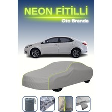 Cemku Gri [toyota Corolla Eu 2016 - 2019] Uyumlu Neon Fitilli Araba Brandası, Su ve Toz Geçirmez