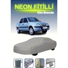 Cemku Gri [dacia Solenza 2003 - 2005] Uyumlu Neon Fitilli Araba Brandası, Su ve Toz Geçirmez