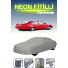 Cemku Gri [hyundai Accent 5 Kapılı 2003 - 2006] Uyumlu Neon Fitilli Araba Brandası, Su ve Toz Geçirmez