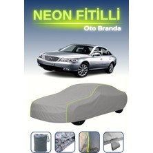 Cemku Gri [hyundai Grandeur 2005 - 2011] Uyumlu Neon Fitilli Araba Brandası, Su ve Toz Geçirmez