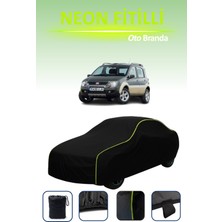 Cemku Siyah [fiat Panda 4x4 2003 - 2012] Uyumlu Neon Fitilli Araba Brandası, Su ve Toz Geçirmez