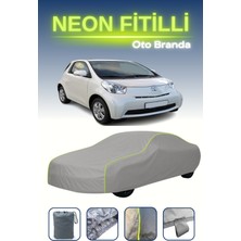 Cemku Gri [toyota Iq] Uyumlu Neon Fitilli Araba Brandası, Su ve Toz Geçirmez