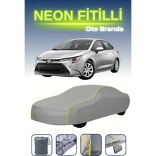 Cemku Gri [toyota Corolla SEDAN(2018-2023)] Uyumlu Neon Fitilli Araba Brandası, Su ve Toz Geçirmez