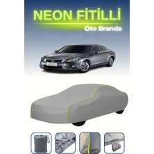 Cemku Gri [honda Accord 8] Uyumlu Neon Fitilli Araba Brandası, Su ve Toz Geçirmez