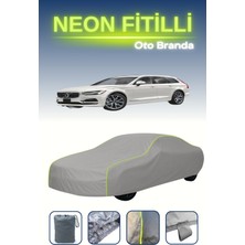 Cemku Gri [volvo V90 2016 - 2021] Uyumlu Neon Fitilli Araba Brandası, Su ve Toz Geçirmez