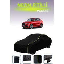 Cemku Siyah [audi Q3 2011 - 2015] Uyumlu Neon Fitilli Araba Brandası, Su ve Toz Geçirmez