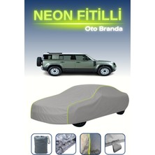Cemku Gri [land Rover Defender 110] Uyumlu Neon Fitilli Araba Brandası, Su ve Toz Geçirmez