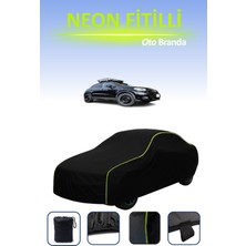 Cemku Siyah [fiat 500X Cross/off-Road] Uyumlu Neon Fitilli Araba Brandası, Su ve Toz Geçirmez