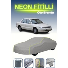 Cemku Gri [kia Clarus] Uyumlu Neon Fitilli Araba Brandası, Su ve Toz Geçirmez