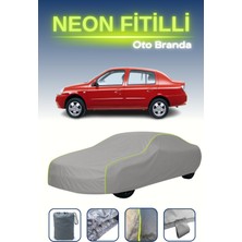 Cemku Gri [nissan Platina 2006 - 2010] Uyumlu Neon Fitilli Araba Brandası, Su ve Toz Geçirmez