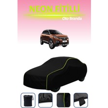 Cemku Siyah [peugeot 3008 2016 - 2021] Uyumlu Neon Fitilli Araba Brandası, Su ve Toz Geçirmez