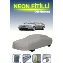 Cemku Gri [hyundai Sonata / I45 2009 - 2014] Uyumlu Neon Fitilli Araba Brandası, Su ve Toz Geçirmez