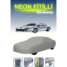Cemku Gri [peugeot 407 Coupe] Uyumlu Neon Fitilli Araba Brandası, Su ve Toz Geçirmez