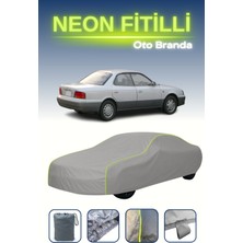 Cemku Gri [toyota Vista] Uyumlu Neon Fitilli Araba Brandası, Su ve Toz Geçirmez