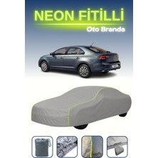 Cemku Gri [volkswagen Polo Sedan 2010 - 2021] Uyumlu Neon Fitilli Araba Brandası, Su ve Toz Geçirmez