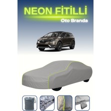 Cemku Gri [renault Espace 2014 - 2019] Uyumlu Neon Fitilli Araba Brandası, Su ve Toz Geçirmez