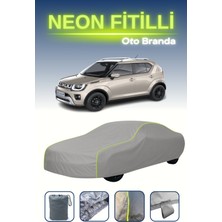 Cemku Gri [suzuki Ignis 2016 - 2021] Uyumlu Neon Fitilli Araba Brandası, Su ve Toz Geçirmez